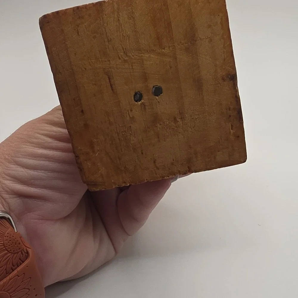 Handmade Wooden Decorative Accent Sculpture with‎ Multiple Holes